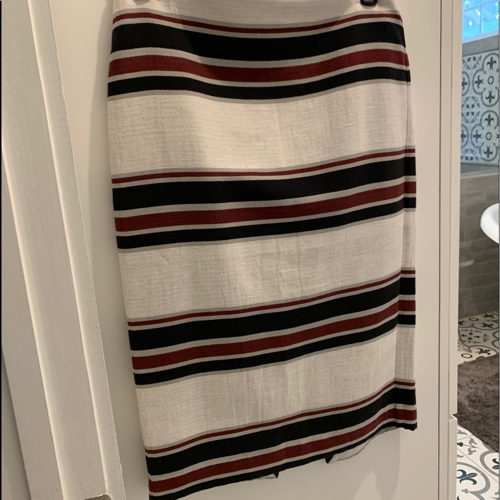 Burgundy, gray & black straight skirt! Never worn!